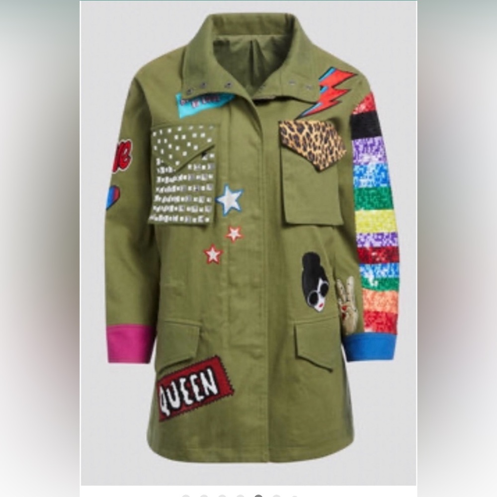Alice and Olivia women’s Multicolor Russo Patchwork Jacket.  Very rare!